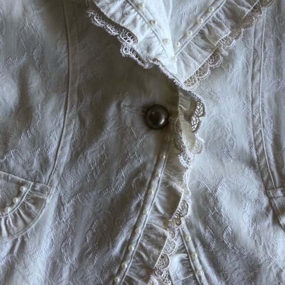 Jensato White & Off White Blazer Jacket - Picture 12 of 12